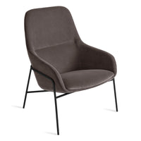 Acre Lounge Chair in Storm Velvet - Angle 5