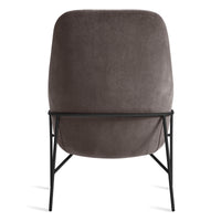 Acre Lounge Chair in Storm Velvet - Angle 9