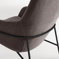 Acre Lounge Chair in Storm Velvet - Angle 10