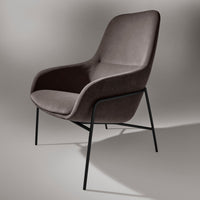 Acre Lounge Chair in Storm Velvet - Angle 11