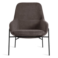 Acre Lounge Chair in Storm Velvet - Angle 6