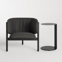 All In Lounge Chair in Kelso Charcoal - Angle 4
