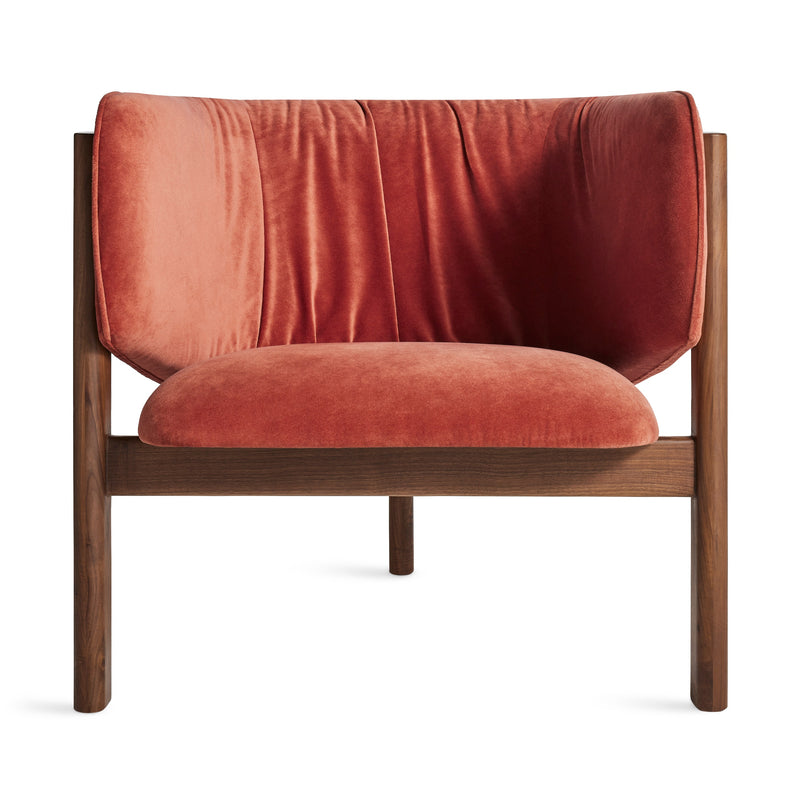 All In Lounge Chair in Tomato Velvet