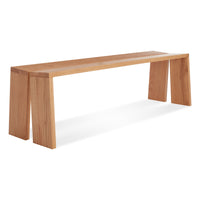 Amicable Split 60" Bench in White Oak - Angle 5