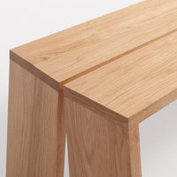 Amicable Split 60" Bench in White Oak - Angle 8