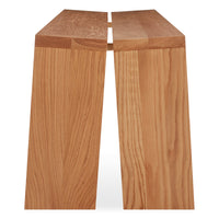 Amicable Split 60" Bench in White Oak - Angle 7