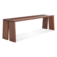Amicable Split Bench in Walnut - Angle 5