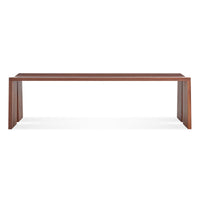 Amicable Split Bench in Walnut - Angle 1
