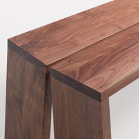 Amicable Split Bench in Walnut - Angle 8