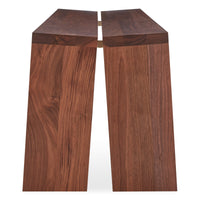 Amicable Split Bench in Walnut - Angle 7