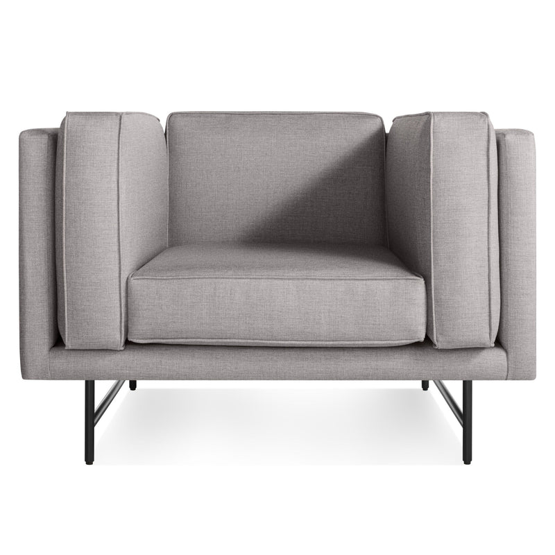 Bank Lounge Chair in Vern Grey