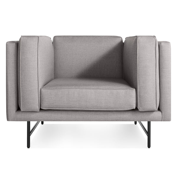 Bank Lounge Chair in Vern Grey - Angle 1