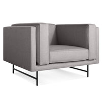 Bank Lounge Chair in Vern Grey - Angle 2