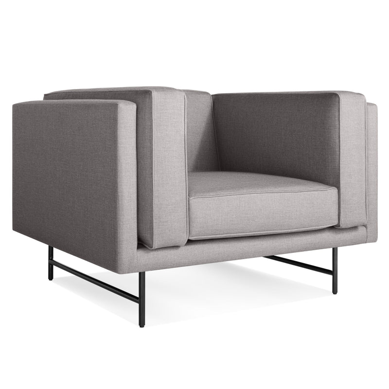 Bank Lounge Chair in Vern Grey