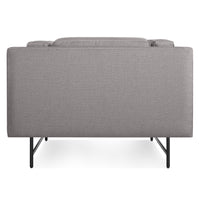 Bank Lounge Chair in Vern Grey - Angle 5