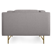 Bank Lounge Chair in Vern Grey - Angle 5