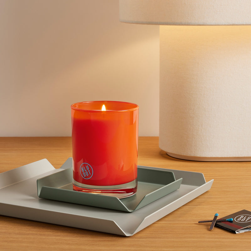 The Shop Candle in Dayglow Orange