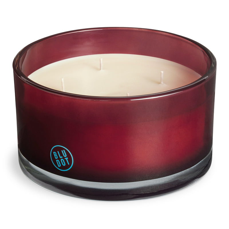 Grandpa's Glove Candle in Oxblood - Angle 1