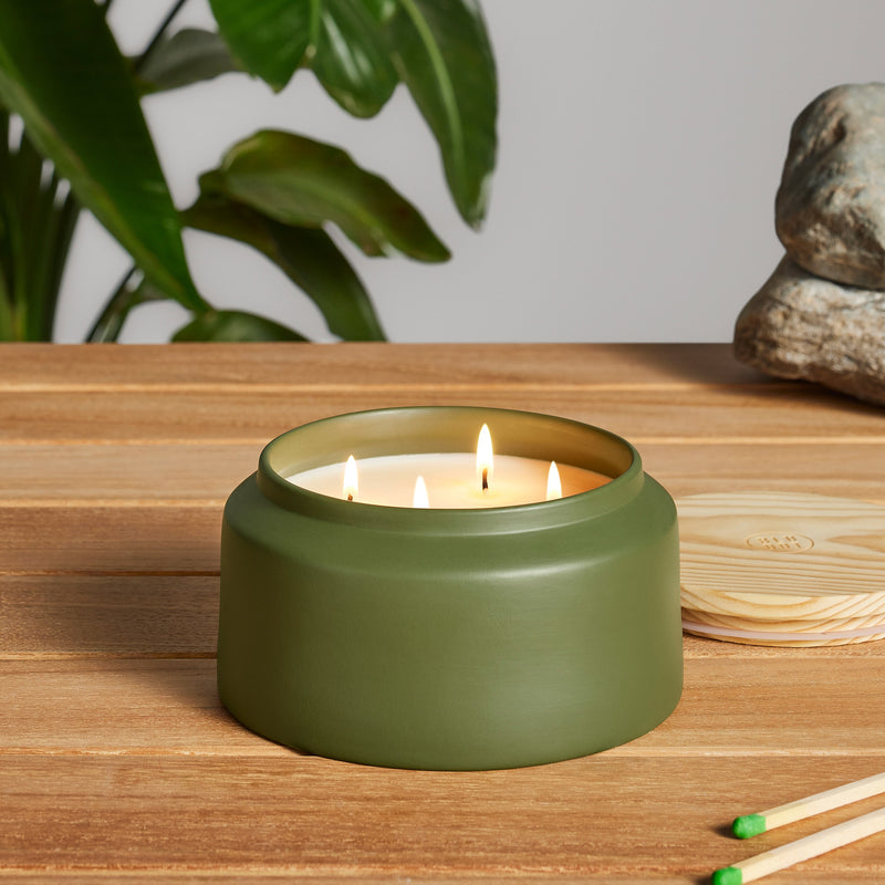 Lost in the Mild Outdoor Candle in Olive - Angle 2