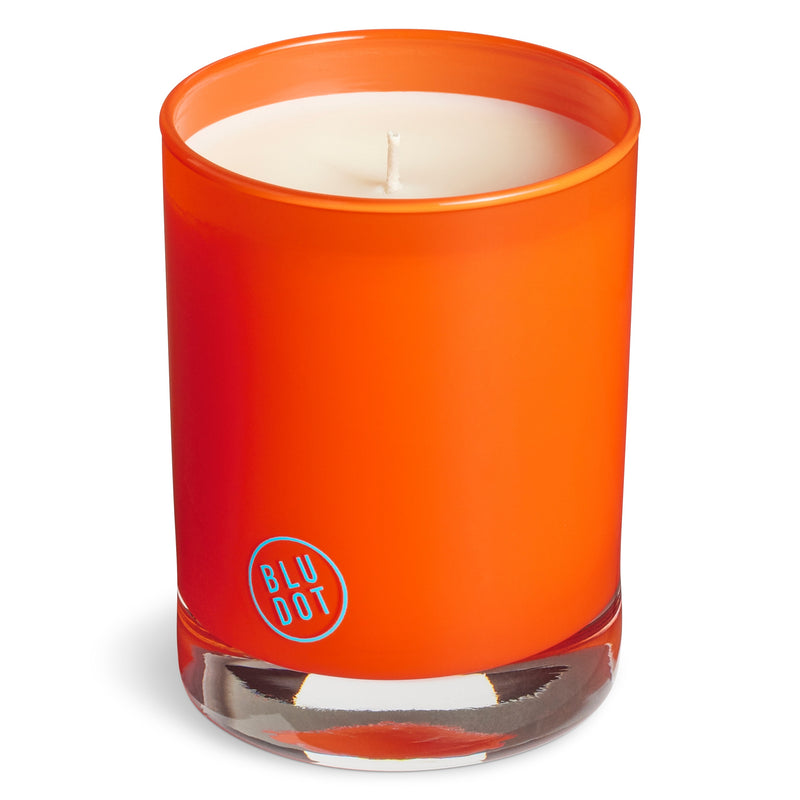 The Shop Candle in Dayglow Orange