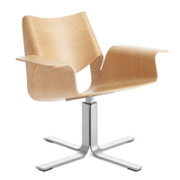 Buttercup Lounge Chair in White Oak - Angle 2