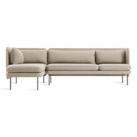 Bloke Sofa with Chaise in Tait Stone - Angle 1