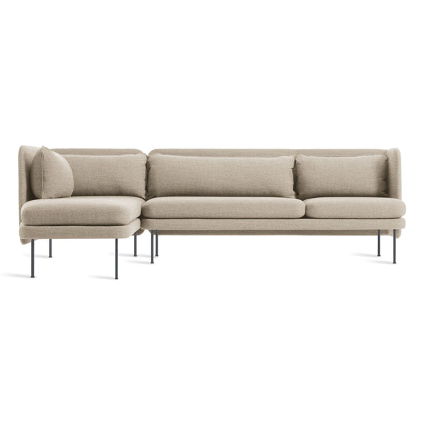 Bloke Sofa with Chaise in Tait Stone - Angle 1