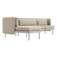 Bloke Sofa with Chaise in Tait Stone - Angle 2