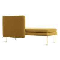 Bloke Chaise en Ochre Velvet - ángulo 4