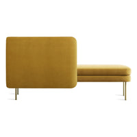 Bloke Chaise en Ochre Velvet - ángulo 5