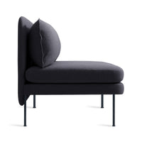 Bloke 60" Armless Sofa in Rostenkowski Blue - Angle 3
