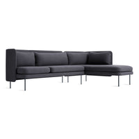 Bloke Sofa with Chaise in Rostenkowski Blue - Angle 2