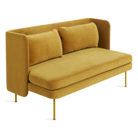 Bloke 60&quot; Sofa in Ochre Velvet - Angle 3