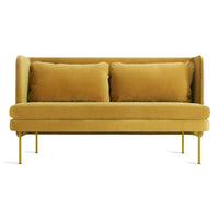 Bloke 60&quot; Sofa in Ochre Velvet - Angle 1
