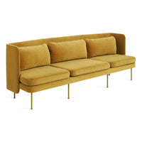 Bloke 95&quot; Sofa in Ochre Velvet - Angle 3