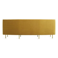 Bloke 95&quot; Sofa in Ochre Velvet - Angle 7