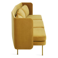 Bloke 95&quot; Sofa in Ochre Velvet - Angle 5