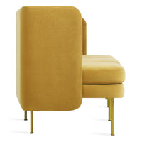 Bloke 95&quot; Sofa in Ochre Velvet - Angle 4
