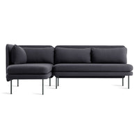 Bloke Armless Sofa with Chaise in Rostenkowski Blue - Angle 1