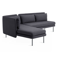 Bloke Armless Sofa with Chaise in Rostenkowski Blue - Angle 3