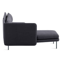 Bloke Armless Sofa with Chaise in Rostenkowski Blue - Angle 5