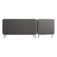Bloke Armless Sofa with Chaise in Gabro Grey - Angle 7