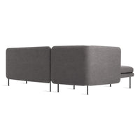 Bloke Armless Sofa with Chaise in Gabro Grey - Angle 6