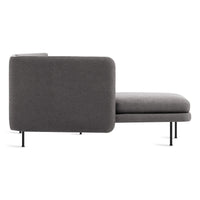 Bloke Armless Sofa with Chaise in Gabro Grey - Angle 4