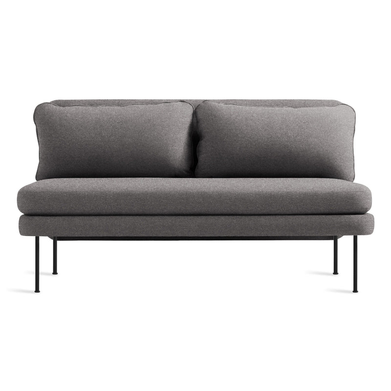 Bloke 60" Armless Sofa in Gabro Grey - Angle 1
