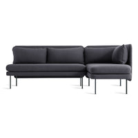 Bloke Armless Sofa with Chaise in Rostenkowski Blue - Angle 1