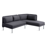 Bloke Armless Sofa with Chaise in Rostenkowski Blue - Angle 3