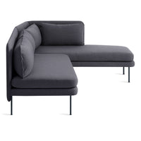 Bloke Armless Sofa with Chaise in Rostenkowski Blue - Angle 5