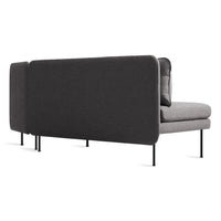 Bloke Armless Sofa with Chaise en Gabro Grey - ángulo 6