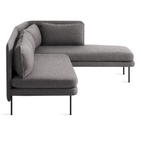 Bloke Armless Sofa with Chaise en Gabro Grey - ángulo 5